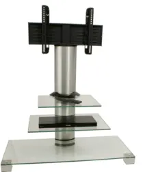 TV-Rack in Klar/Alufarbe 'Amalo Maxi B: 100 CM'