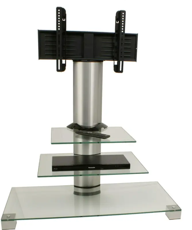 TV-Rack in Klar/Alufarbe 'Amalo Maxi B: 100 CM'