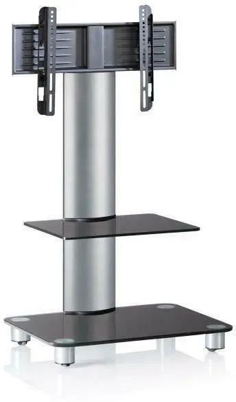 TV-Rack in Schwarz/Silberfarbe 'Bilano B: 60 CM'