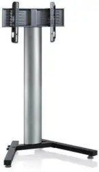 TV-Rack in Schwarz/Silberfarbe 'Stadino Mini B: 90 CM'