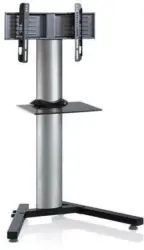 TV-Rack in Schwarz/Silberfarbe 'Stadino Mini B: 90 CM'