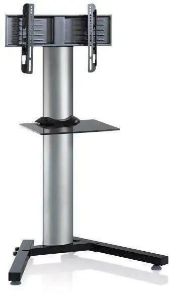 TV-Rack in Schwarz/Silberfarbe 'Stadino Mini B: 90 CM'