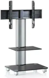 TV-Rack in Schwarz/Silberfarbe 'Tosal B: 60 CM'