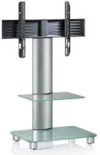 mömax Dornbirn - Ihr Trendmöbelhaus in Dornbirn TV-Rack in Silberfarbe/ Transparent 'Tosal B: 60 CM'