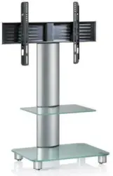 TV-Rack in Silberfarbe/ Transparent 'Tosal B: 60 CM'