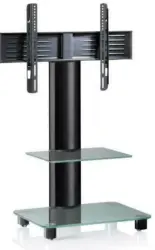 Tv-Rack in Schwarz/Transparent 'Tosal B: 60 CM'