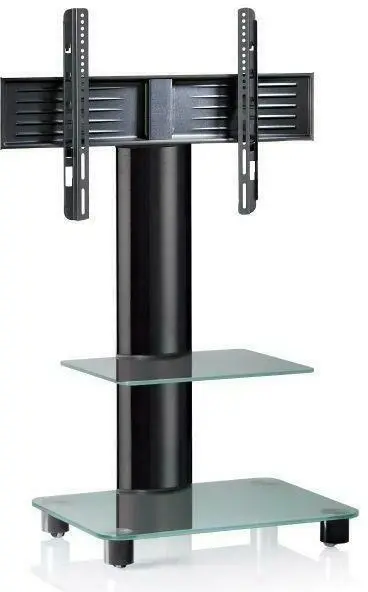 Tv-Rack in Schwarz/Transparent 'Tosal B: 60 CM'