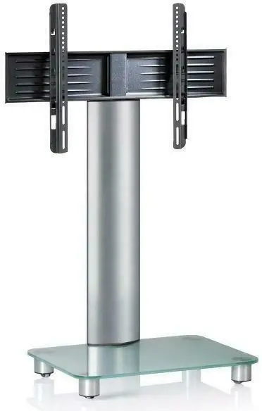 TV-Rack in Klar/Silberfarbe 'Tosal B: 60 CM'