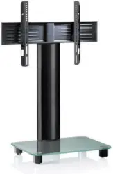 TV-Rack in Klar/Schwarz 'Tosal B: 60 CM'