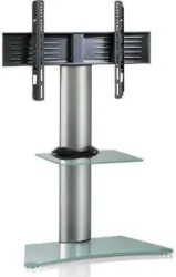 TV-Rack in Klar/Silberfarbe 'Zental B: 80 CM'