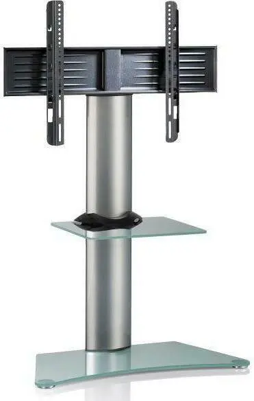 TV-Rack in Klar/Silberfarbe 'Zental B: 80 CM'