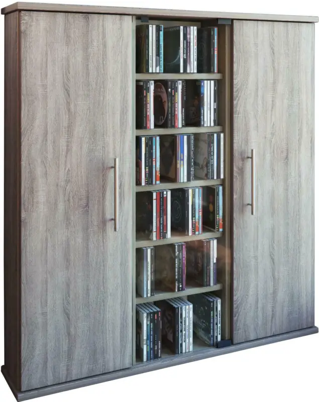 CD-Regal in Eichefarbe 'Santo B: 86 CM'