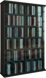 CD-Regal in Schwarz 'Roma B:60 CM'