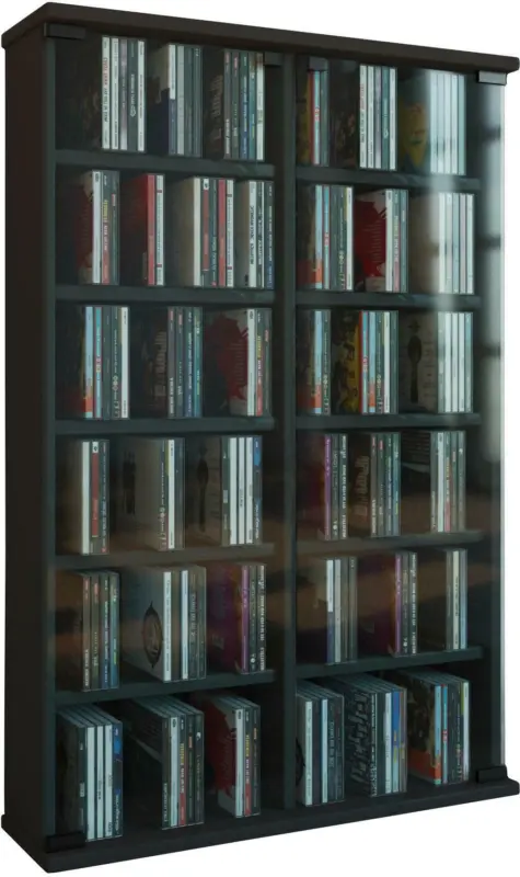 CD-Regal in Schwarz 'Roma B:60 CM'