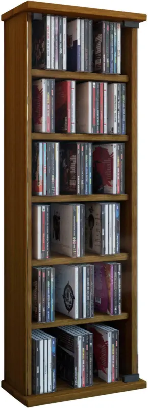CD-Regal in Eichefarbe 'Vetro B: 31 CM'