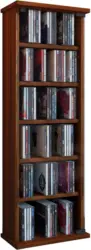 CD-Regal in Nussbaumfarbe 'Vetro B: 31 CM'