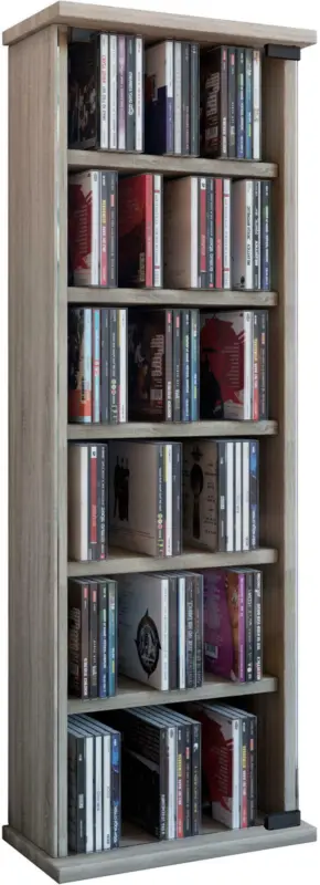 CD-Regal in Eichefarbe 'Vetro B: 31 CM'