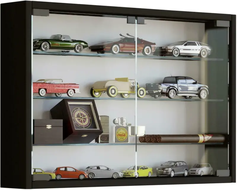 Hängevitrine in Schwarz 'Mandosa M'