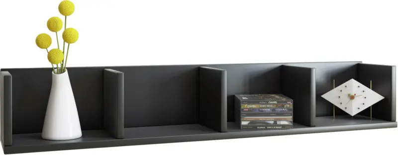 Wandregal in Schwarz 'Honsa'