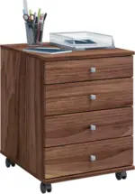 mömax Rollcontainer in Nussbaumfarbe 'Lona Mini'