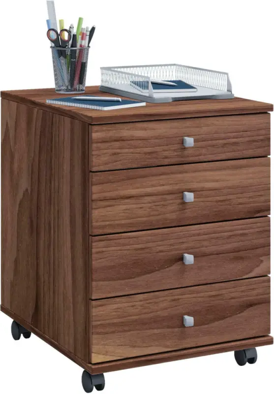 Rollcontainer in Nussbaumfarbe 'Lona Mini'