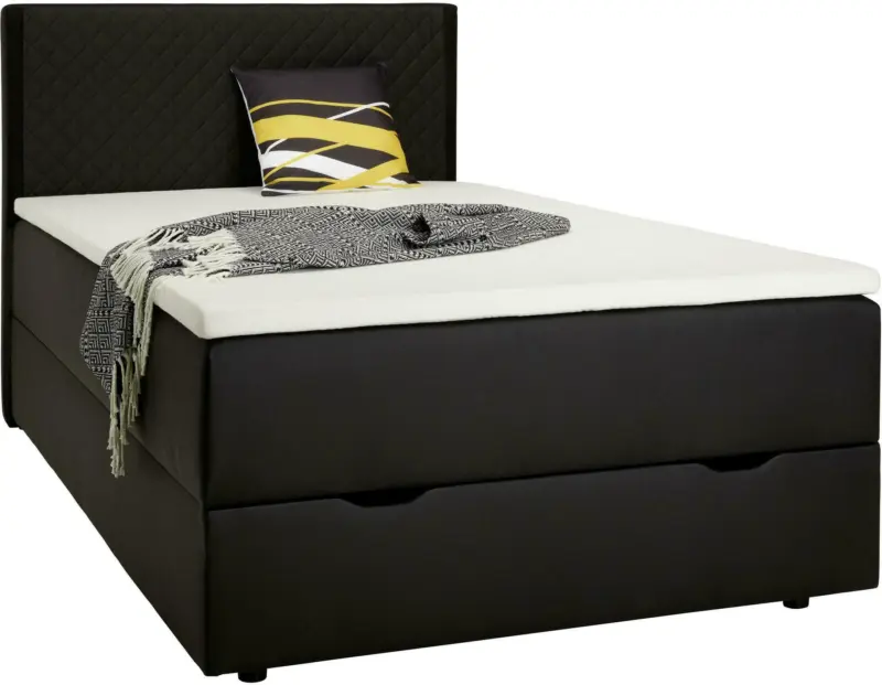 Boxspringbett in Schwarz ca. 120x200cm