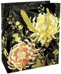 Geschenktasche Jana in Schwarz mit Aufdruck