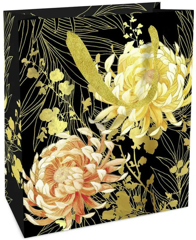 Geschenktasche Jana in Schwarz mit Aufdruck