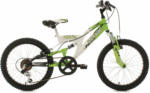 HELLWEG Baumarkt Jugend-Mountainbike „Zodiac“, Fully, 20 Zoll, weiß-grün grün-weiß | 20 Zoll
