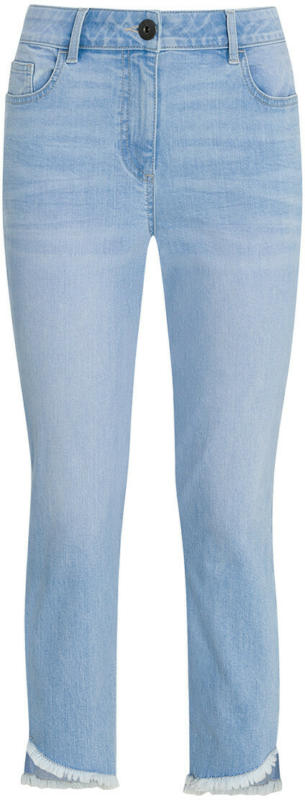 7/8 Damen Slim-Jeans mit Fransen (Nur online)