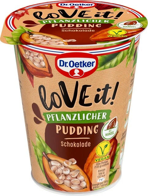 Dr. Oetker loVE it! pflanzlicher Pudding Schokolade