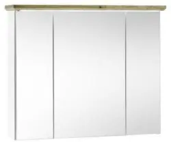 Spiegelschrank in Weiss/ Eichefarbe 'Toskana' mit LED