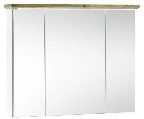 Spiegelschrank in Weiss/ Eichefarbe 'Toskana' mit LED