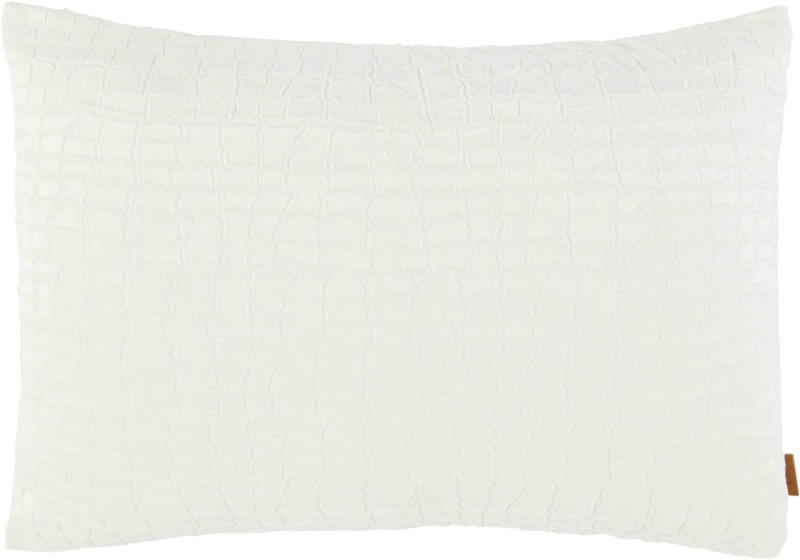 Kissenhülle Mary Kroko in Weiß ca. 40x60cm