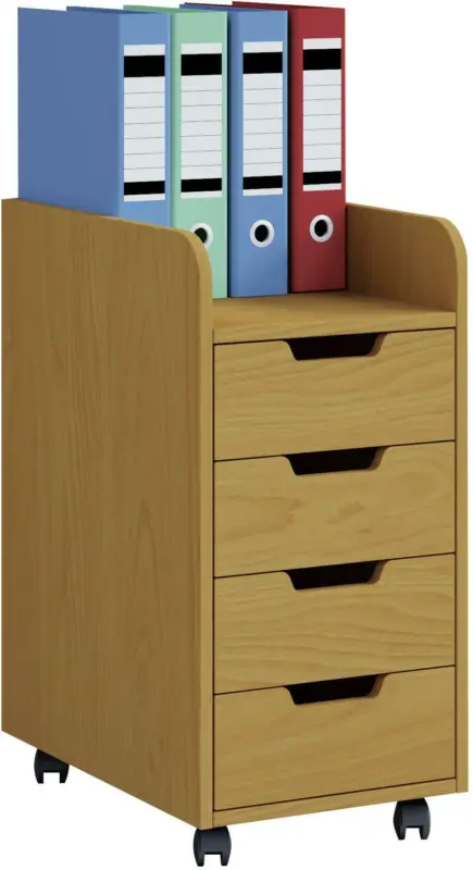 Rollcontainer in Buchefarbe 'Konal Mini'