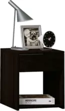 mömax Nachtkästchen in Walnussfarbe 'Sledo Mini'