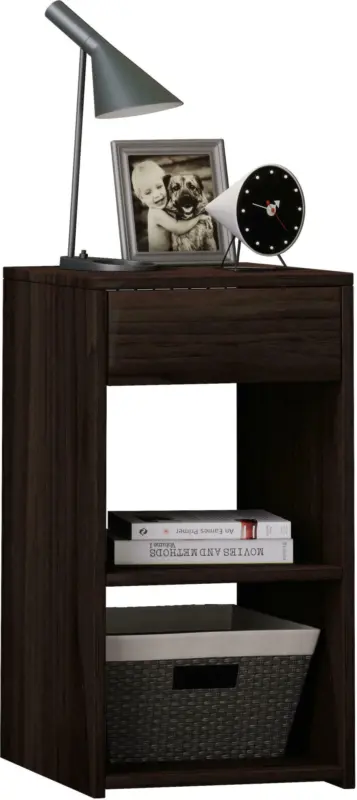 Nachtkästchen in Walnussfarbe 'Sledo Maxi'