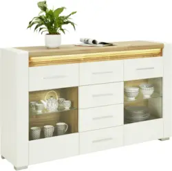 Sideboard in Weiß Hochglanz