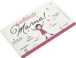 Schneidebrett Weltbeste Mama in Weiß