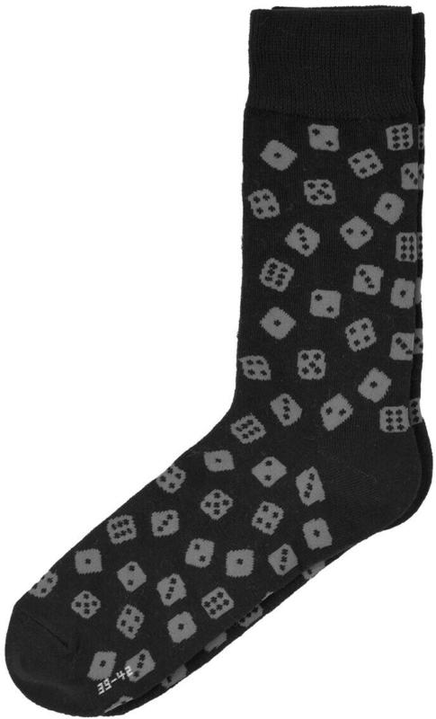 1 Paar Herren Socken mit Würfel-Motiv (Nur online)