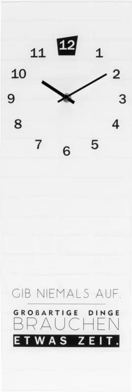 Wanduhr Glasart ca. 20x60cm