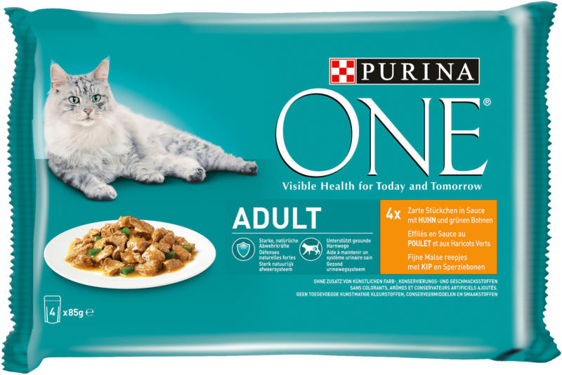 Purina ONE Zarte Stückchen in Sauce mit Huhn 12x4x85g
