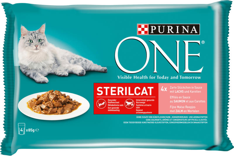 Purina ONE Sterilcat Gelée Lachs 12x4x85g