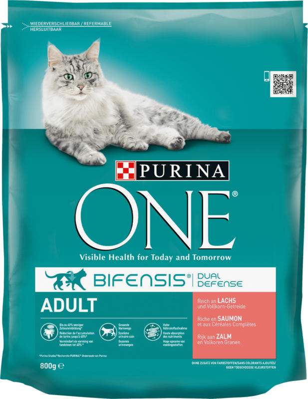 Purina ONE Adult Saumon & Céréales Complètes 800g