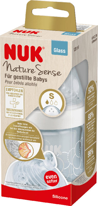 Nuk Babyflasche aus Glas Nature Sense 120 ml