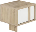 Nachttisch CURTYS Spanplatte sonoma,weiss