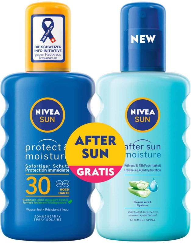 Nivea Sun Protect & Moisture FPS 30 200 ml + After Sun Moisture Spray 200 ml -