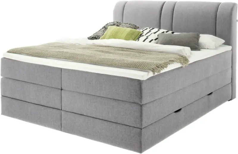 Boxspringbett in Grau ca. 180x200cm