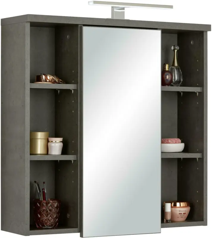 Spiegelschrank in Dunkelgrau