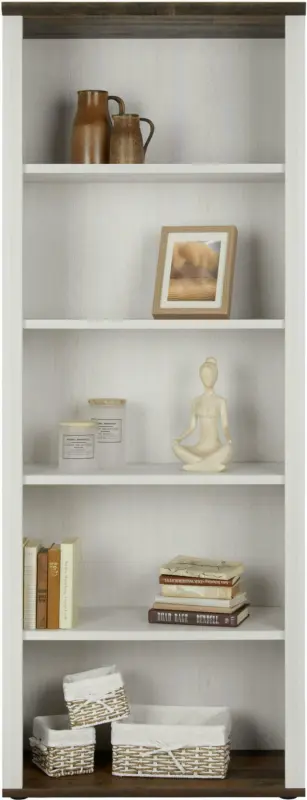 Regal in Weiß/Dunkelbraun